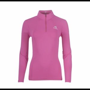 US OPEN Tennis Mock Polo Zip Pink Women’s Small